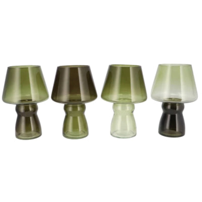 Daan Bugholzvase Bicolor Grün 25 cm 4-fach sortiert | 4 Stück