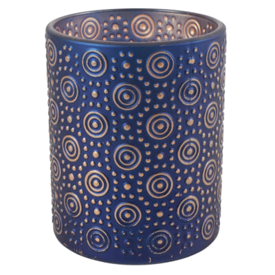 Countryfield Teelichthalter Hailey L Blau 12,5 cm | 12 Stück