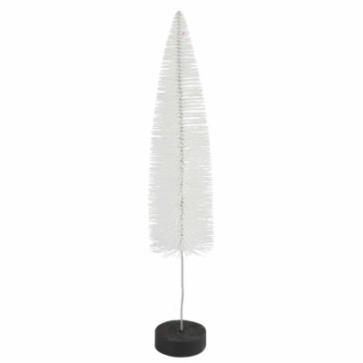 Countryfield Weihnachtsbaum auf Sockel Glitzer weiß 40 cm | 12 Stück