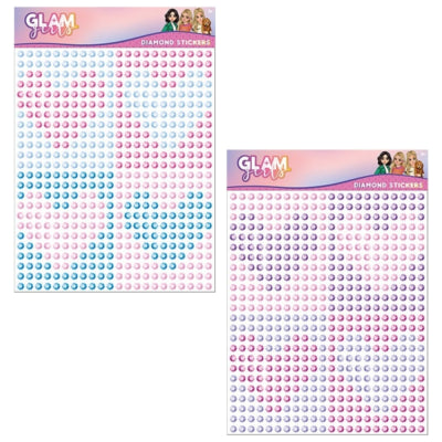 Craft Universe Glam Girls Aufkleber Diamant A5 2 sortiert | 24 Stück