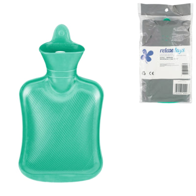 Relaxdays Wärmflasche türkis 1 l | 12 Stück