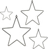 Anhänger Sterne Weihnachten schwarz 30 cm 4er Set | 10 Stück