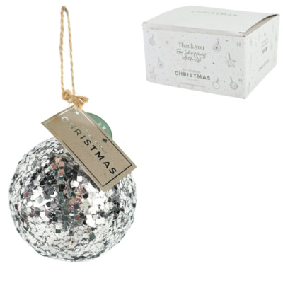Ngk Weihnachtskugel reflektierend silberfarben 8 cm 4 Stück | 8 Stück