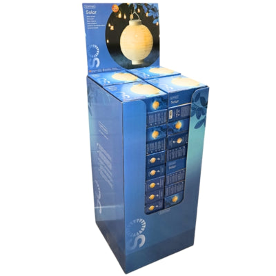 Lumineo(r) Solarlaterne Kugel Flammeneffekt 23 cm | 56 Stück