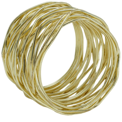 Ptmd Serviettenring Weihnachtskumpel goldfarben 5 cm | 24 Stück