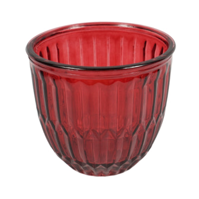 Teelichthalter Joey Glas rot 13 cm | 12 Stück