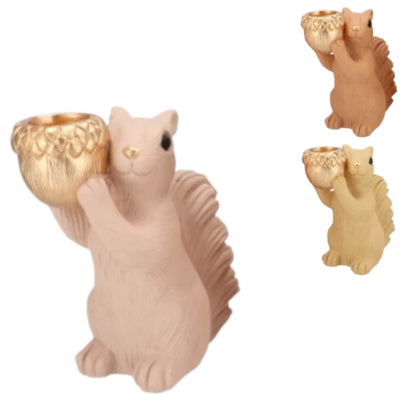 Daan Bugholzschale Jingle Eichhörnchen stehend sandrosa 16 cm 3 sortiert | 6 Stück