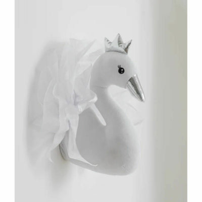 J-line Wanddekoration Schwan Plüsch 46 cm | 6 Stück