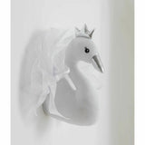 J-line Wanddekoration Schwan Plüsch 46 cm | 6 Stück