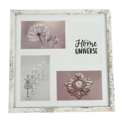 Fotorahmen 4 Passepartout weiß getüncht 10 x 15 cm | 6 Stück