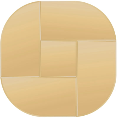 Len-fra Wandspiegel münchgoldfarben 100 x 100 cm | 2 Stk