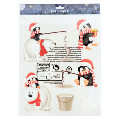 Fensteraufkleber Pinguine 34,5 cm | 48 Stück