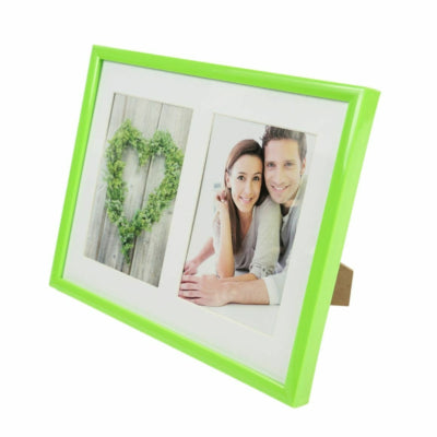 Fotorahmen Easy Passepartout für 2 Fotos grün 10 x 15 cm | 12 Stück