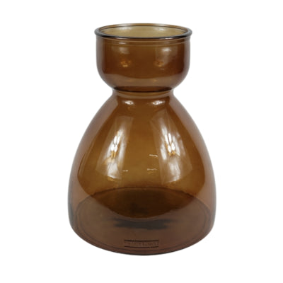 Vase recyceltes Glas braun 34 cm | 2 Stk