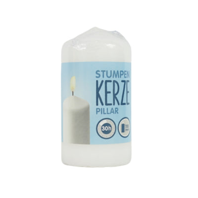 Stumpenkerze weiß 6 x 11 cm | 24 Stück