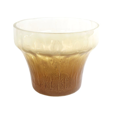 Teelichthalter Eline L Glas braun creme 13 cm | 8 Stück
