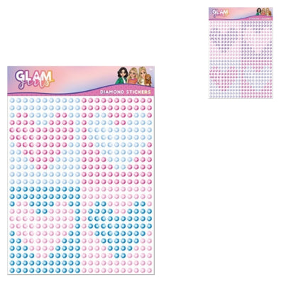 Craft Universe Glam Girls Aufkleber Diamant A5 2 sortiert | 24 Stück