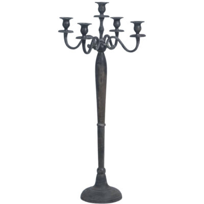 Kerzenständer klassisches Aluminium Antik-Look 78 cm | 4 Stück
