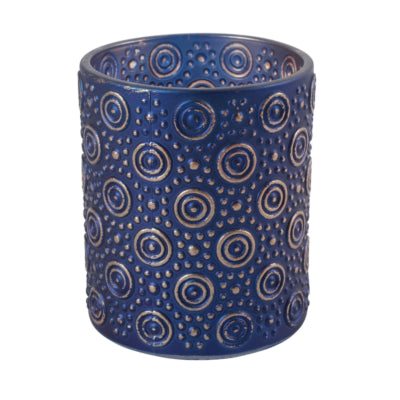 Countryfield Teelichthalter Hailey M blau 10 cm | 24 Stück