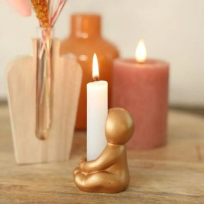 Ideen 4 Jahreszeiten Kerzenhalter Hug Gold 6x5x8cm