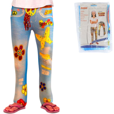 Stretch-Leggings Flower Power Kinder | 24 Stück