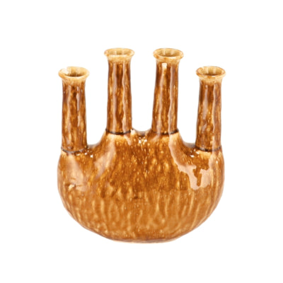 Daan Bugholzvase Inga Jahra braun 26 cm | 4 Stück