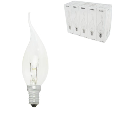 Glühbirne Kerze transparent E14 230V 15W | 100 Stück