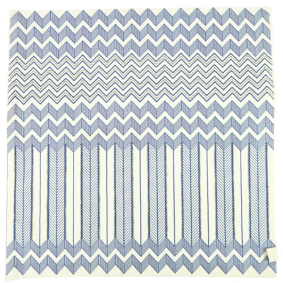 Fair-Trade-Kissenbezug grafisch blau 45 x 45 cm | 12 Stück