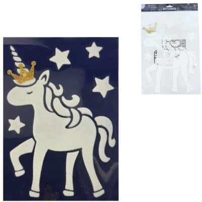 Fensteraufkleber Einhorn 40 cm | 24 Stück