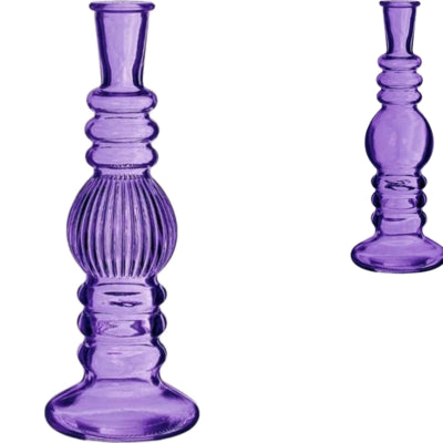 Vase Kerzenhalter Florence lila 23 cm 2 sortiert | 24 Stück