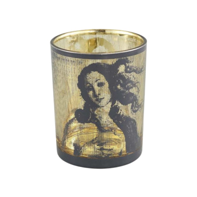 Ptmd Teelichthalter Ridoglas l schwarz 12,5 cm | 6 Stück