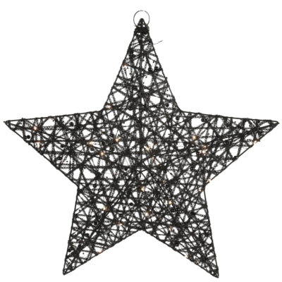 Countryfield Weihnachtsstern Lille l LED auf Batterie schwarz 50 cm | 6 Stück