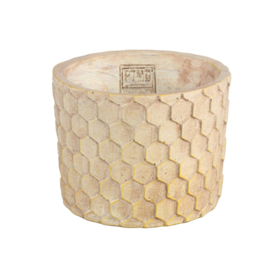 Ptmd Blumentopf Siedler Wabencreme M 14 cm | 8 Stück