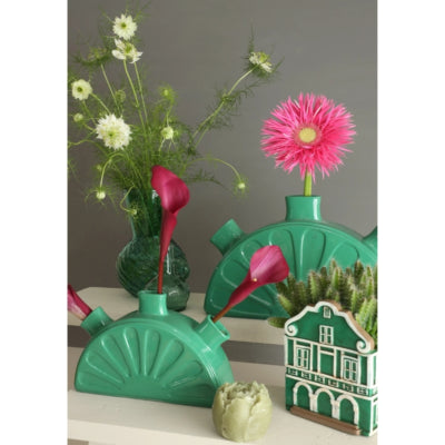 Vase zitronengrün 19 cm | 18 Stück