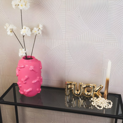 Housevitamin Vase Schwanz rosa 27 cm | 4 Stück