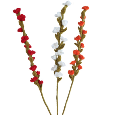 Künstlicher Blumenfilz 43 cm 3-fach sortiert | 24 Stück
