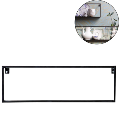 Woood Wandregal Metall schwarz 50 cm | 6 Stück