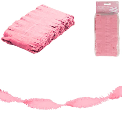 Folat Twist-Girlande Krepppapier rosa 6 Meter | 24 Stück