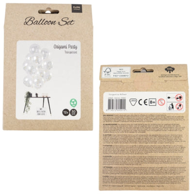 Folat Luftballons Origami Figur 1 Jahr 30 cm 12er Set | 24 Stück