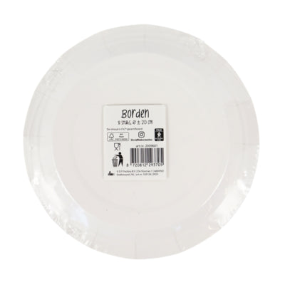 Einwegteller Federpapier 20 cm 8 Stück | 48 Stück
