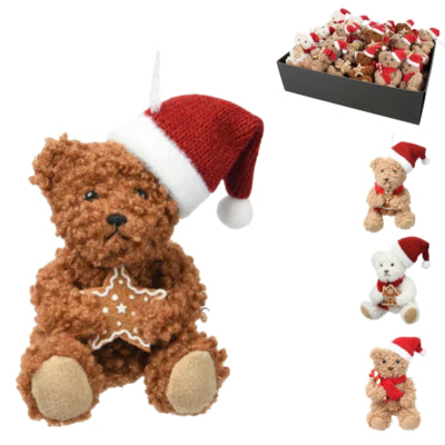 Ngk Anhänger Weihnachtsteddybär 10 cm 4-fach sortiert | 36 Stück