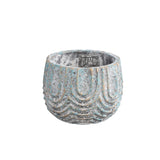 Ptmd Blumentopf Rexin rund grau S 12 cm | 12 Stück - afbeelding 1