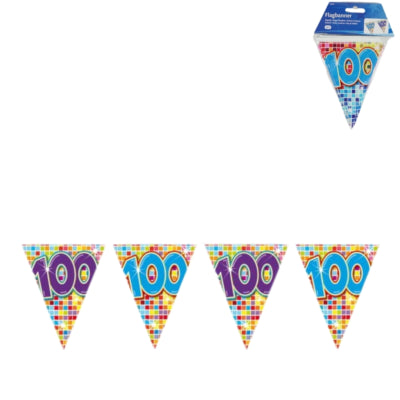 Folat Mini-Flaggenlinie 100 Jahre 3 Meter | 24 Stück