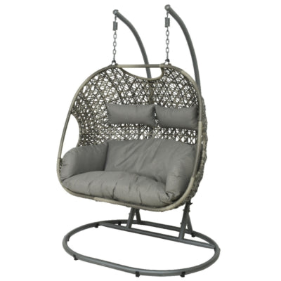 (r) Egg Chair Hängesessel Palermo Grau 196 cm