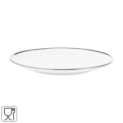 Vtwonen Speiseteller weiß silber 25,5 cm | 12 Stück