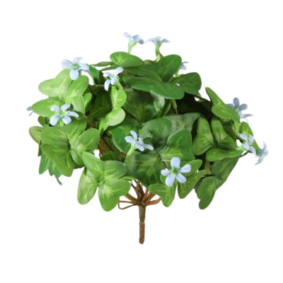 Kunstblume Oxalisbusch blau 20 cm | 12 Stück