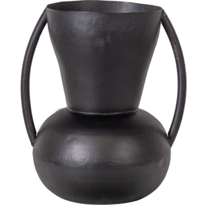 Woood Vase Siep Metall schwarz 43 cm | 2 Stk