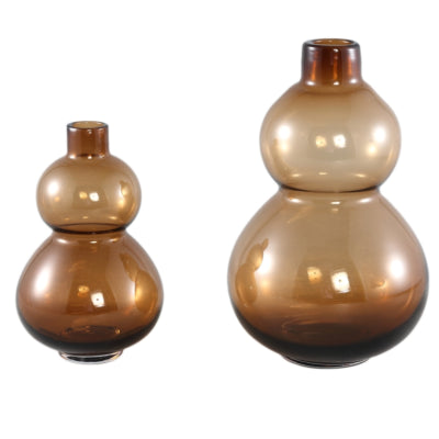 Ptmd Vase Kato Glas Bernstein 27 cm | 2 Stk