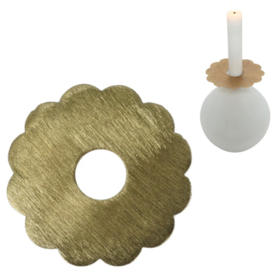 Stjernsund Kerzenring Loua-Blume messingfarben 9,3 cm | 24 Stück