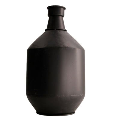 Vase Metall schwarz 37 cm | 2 Stk